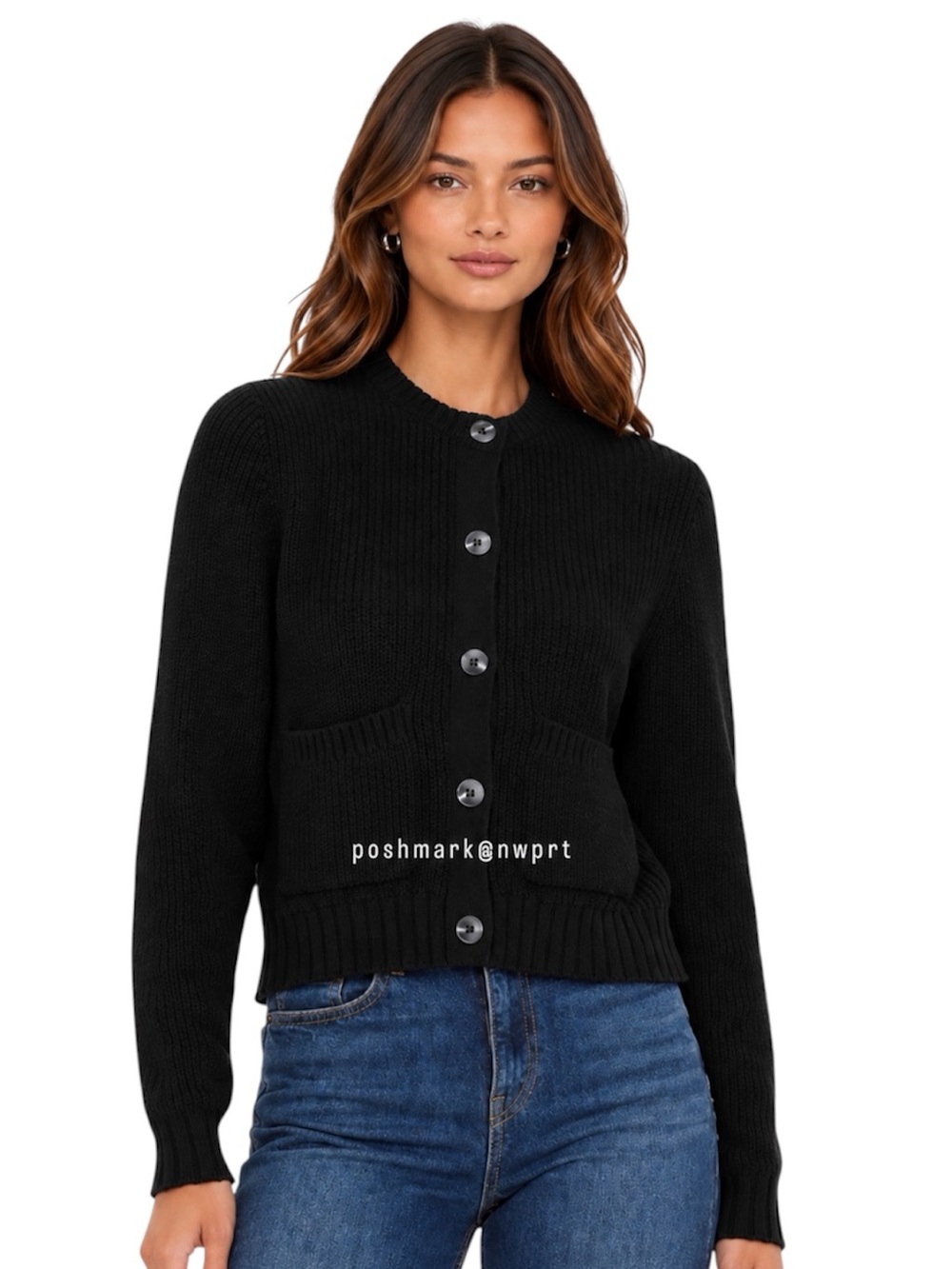 NWT 💯 525 AMERICA Palmer Knit Cardigan Sweater Black XS